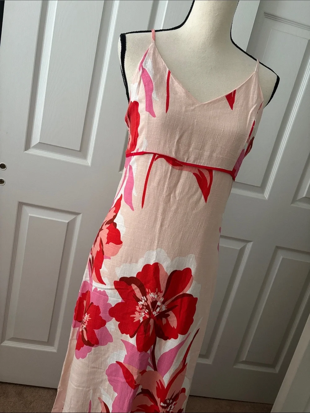Pink Floral Maxi Dress